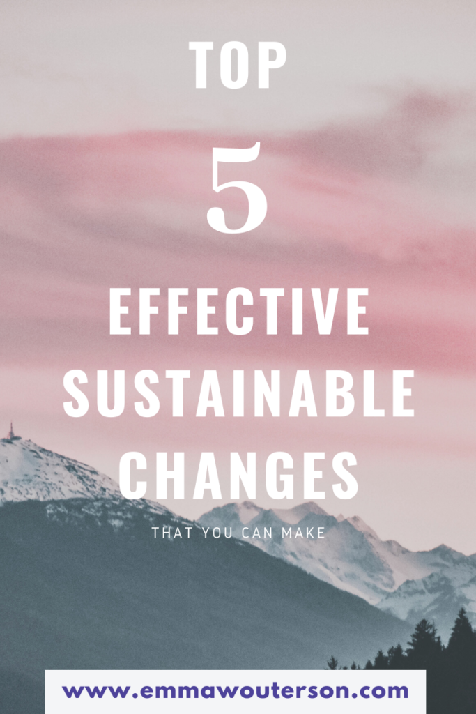 Top 5 Most Efficient Sustainable Changes | Emma Wouterson | www.emmawouterson.com